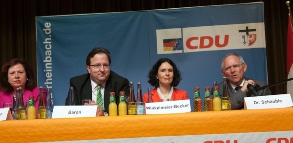 Bundesfinanzminister Wolfgang Schäuble in Rheinbach (Mai 2012)