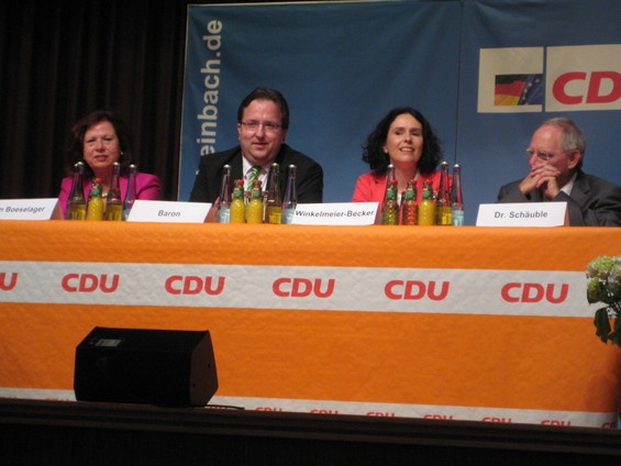 Bundesfinanzminister Wolfgang Schäuble in Rheinbach (Mai 2012)