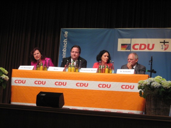 Bundesfinanzminister Wolfgang Schäuble in Rheinbach (Mai 2012)