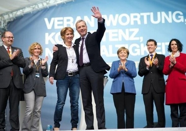 Bundeskanzlerin Angela Merkel und Norbert Röttgen in Bonn (April 2012)